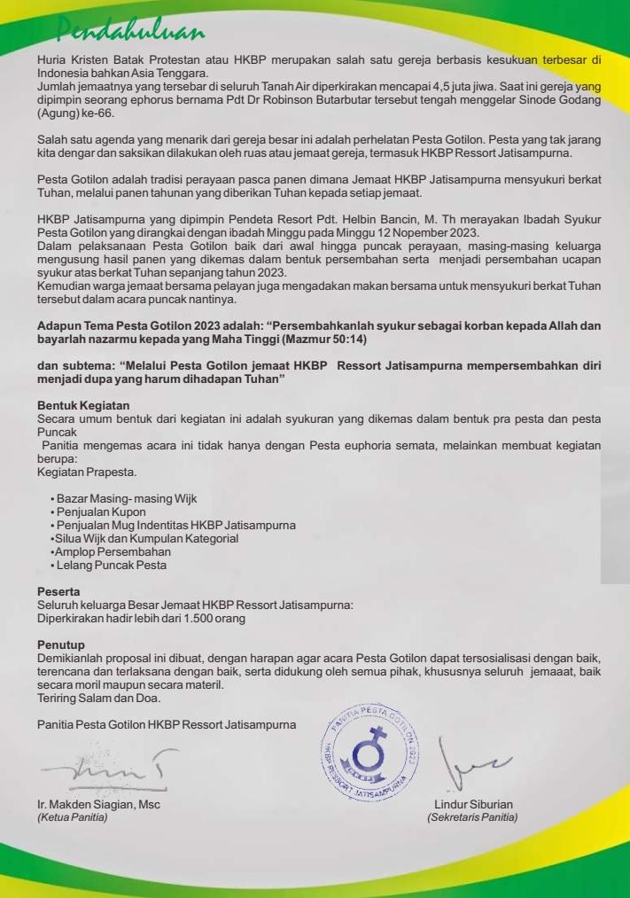 Pesta Gotilon HKBP JATISAMPURNA